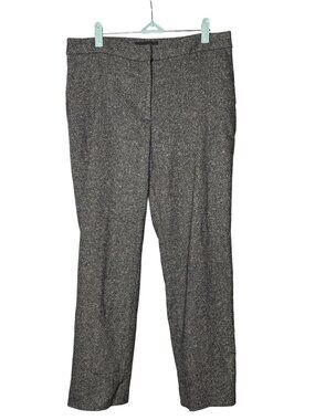 Talbots Womens Straight Leg Dress Pants Size 8 Wool Blend Lined Grey Multicolor